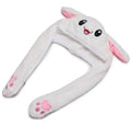 Plush Cute Soft Rabbit Animation Hat With Movable Ears Plush Cute Hat Make Interesting Hat