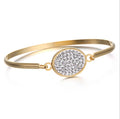 Hot Sale New Jewelry Simple Open Adjustable Pattern Bangle Fashion Inlay Rhinestone Charm Fine Bracelet Wholesale
