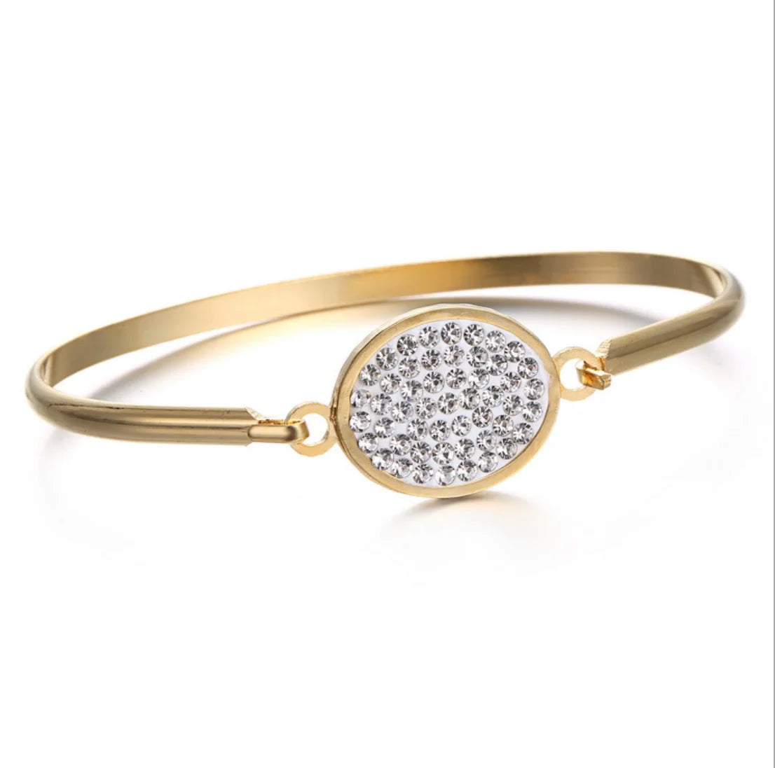 Hot Sale New Jewelry Simple Open Adjustable Pattern Bangle Fashion Inlay Rhinestone Charm Fine Bracelet Wholesale