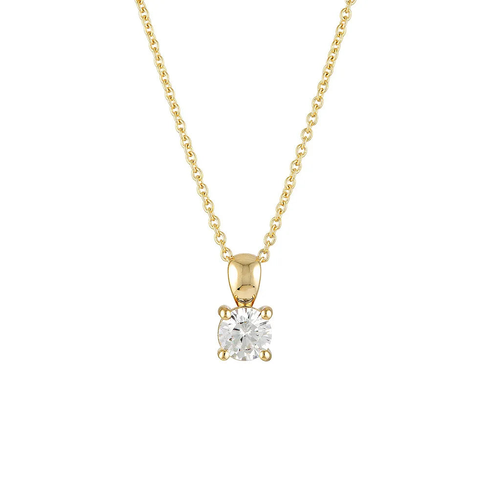 925 Sterling Silver Colorful 4 Claws 12 Birth CZ Zirconia Pendant Necklace Mini Style Silver Fashion Jewelry