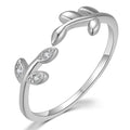 Ready to Ship Leaves Adjustable Competitive Price 925 Silver Casual Luxury Womans Leaf Design Rings for Girlfriend