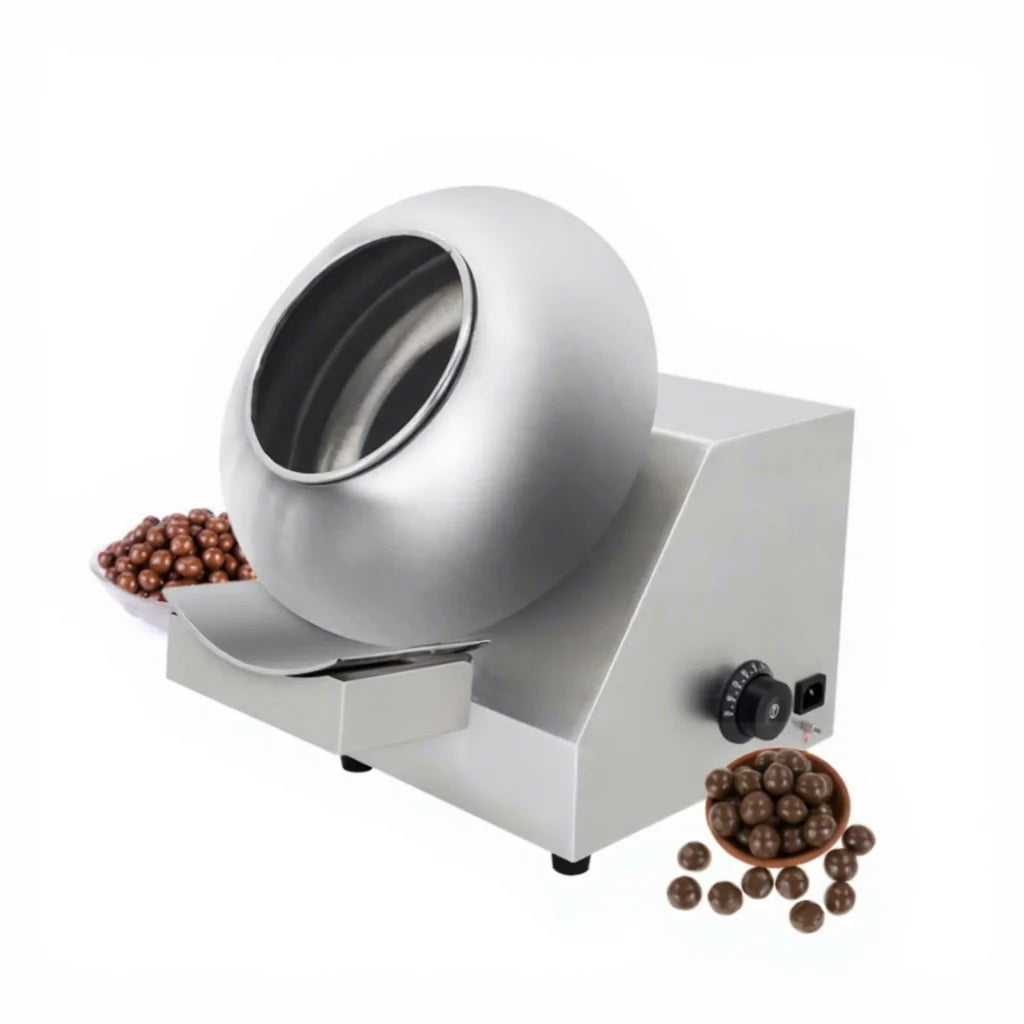 Nut Peanut Chocolate Sugar Coating Pan Machine  Ice Cream Chocolate Coater Food Donut Breading Coating Machine
