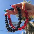 SC Hot Selling Y2K Beads Necklace Dice Beaded Necklace Creative Resin Dices Star Billiards Heart Choker Necklace for Teen Girls