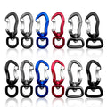 Aluminum Dog Leash Carabiners 4KN Swivel Snap Hook for Outdoor Rock Climbing Lightweight Anodized Finish Custom Logo