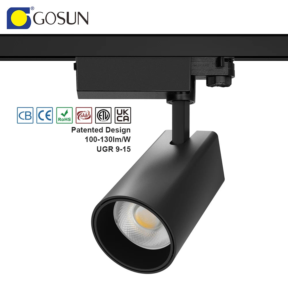 Commercial 3-Phase 2700-5700k Tunable LED Track Light Modern Design with Aluminum Body