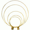 Golden Circle Iron Flower Rack for Wedding & Birthday Party Decorations Metal Flower Arch Stand &Backdrop