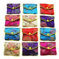 FORTE Handmade Custom Jewelry Silk Purse Pouch Gift Bags Chinese Brocade Jewelry Pouch Bags With Zipper
