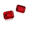 Lab Grown Ruby Loose Gemstones  Hydrothermal Wholesale Price Emerald Cut Shape Lab Created Ruby