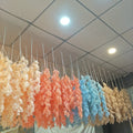 O-X485 Wholesale Long Stem Wedding Ceiling Hanging Flower High Simulation Wedding Decoration White Artificial Flowers Hanging