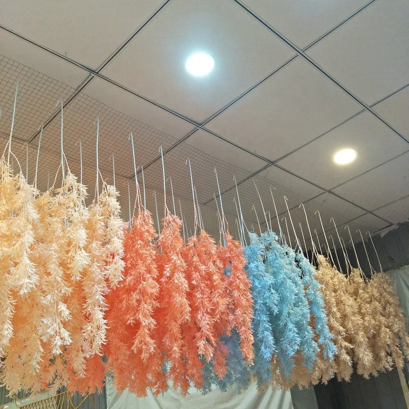 O-X485 Wholesale Long Stem Wedding Ceiling Hanging Flower High Simulation Wedding Decoration White Artificial Flowers Hanging