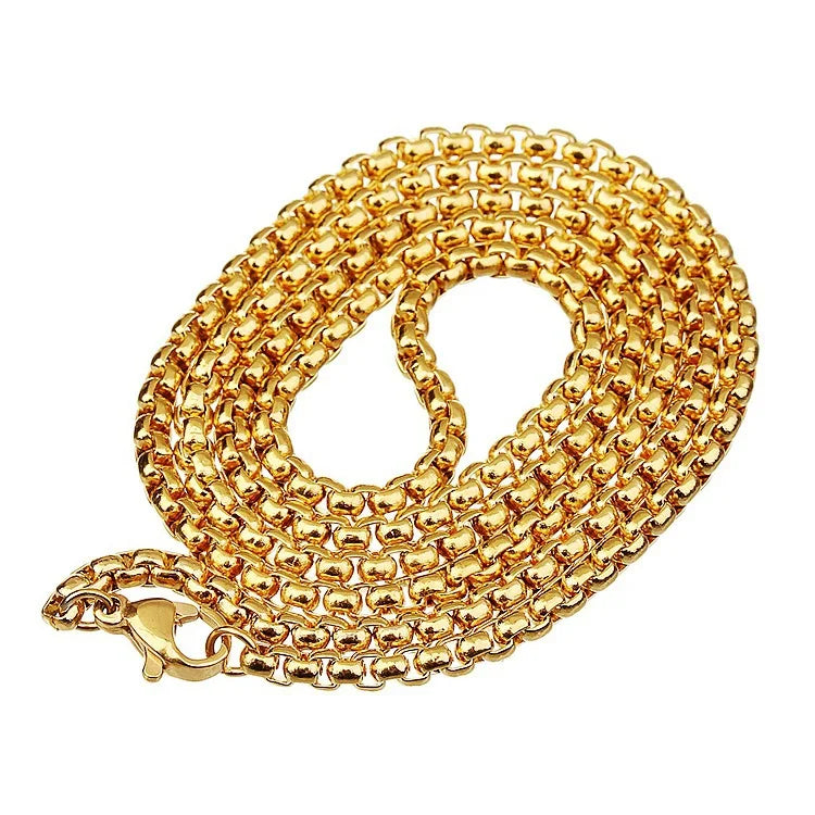 Fashion Women Wholesale Choker Jewelry Pearl 18K Gold Plated Stainless Steel Chain Necklace