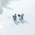 RINNTIN SWE04 New Arrivals 925 Sterling Silver Butterfly Crystal Earrings for Women