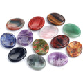 HZ Natural Agate Massage Stone 35*45mm Polished Feng Shui Style Reiki Crystal Inspirational Wish Amethyst Healing Worry Palm Stone