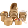 Round Disposable Food Grade Paper Salad Bowl for Snacks Sushi Pizza Craft Sandwiches Bread Candies Chocolate Hamburgers