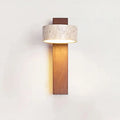 Wabi Sabi Travertine Bedside Wall Lamp Led Rotatable Bedroom Apartment Hotel Nordic Yellow Stone Decor Sconce