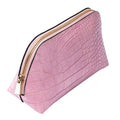 Cosmetic Bag Luxury Vegan Crocodile Skin Makeup Artist Bag Woman High Quality Custom Cosmetic Zipper Bag Customize Logo Fashion