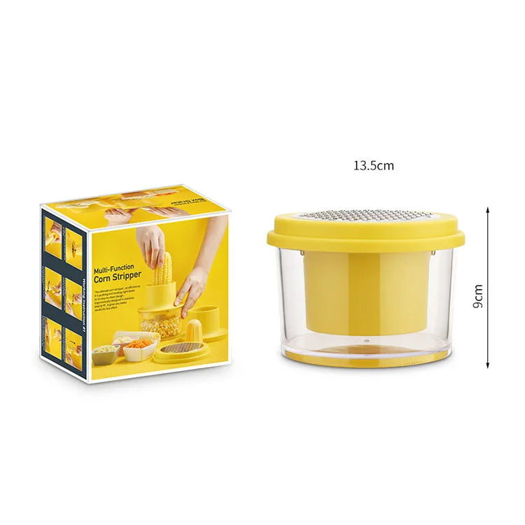 Yellow Metal Corn Peeler & Thresher Carrot Grater Tool