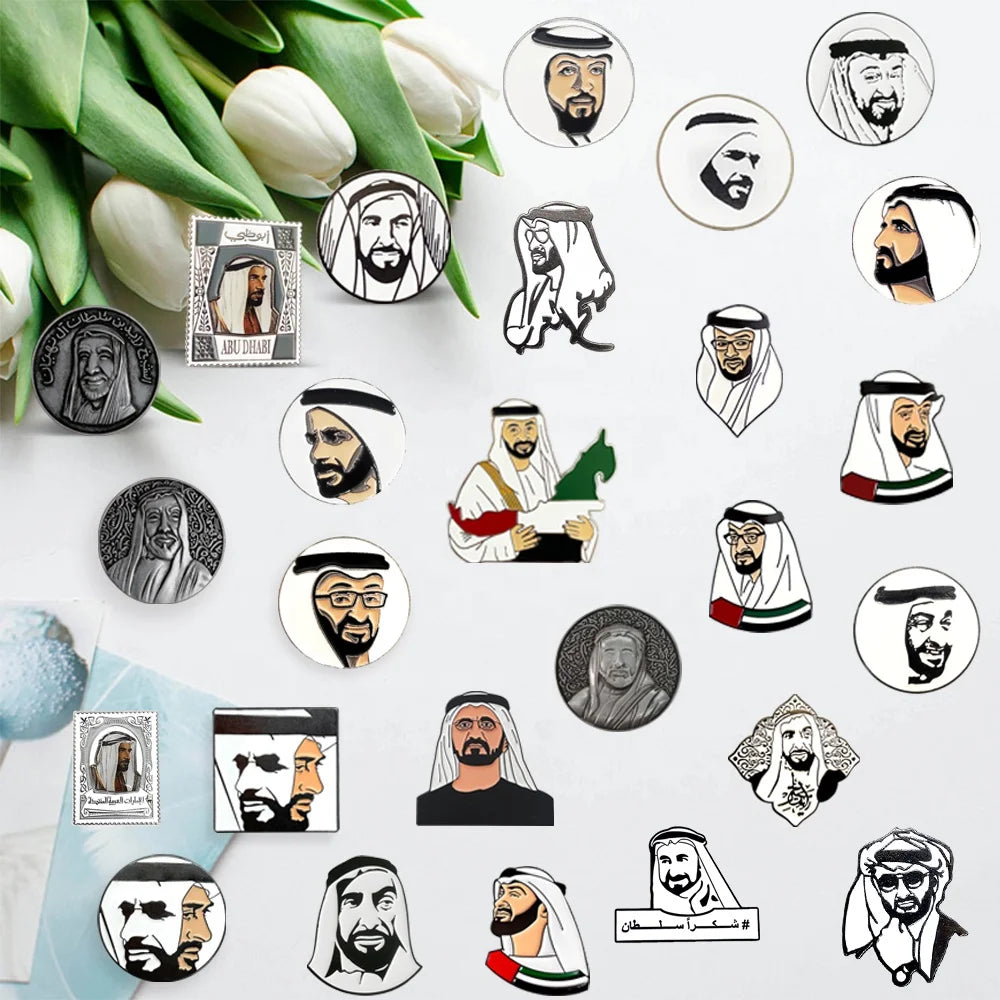 Asny 2024 United Arab Emirates Badge Gifts Magnetic UAE 53rd National Day Pins for Clothes