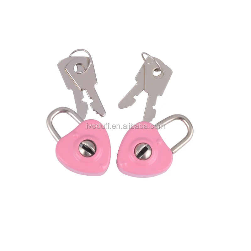 Small Pink Color Heart Shape Love Lock for Diary Noted Book