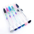 Custom Logo Disposable Nylon Glitter Diamond Eyelash Mascara Spoolie Cleaning Tubes Eyelash Extension Mascara Brushes