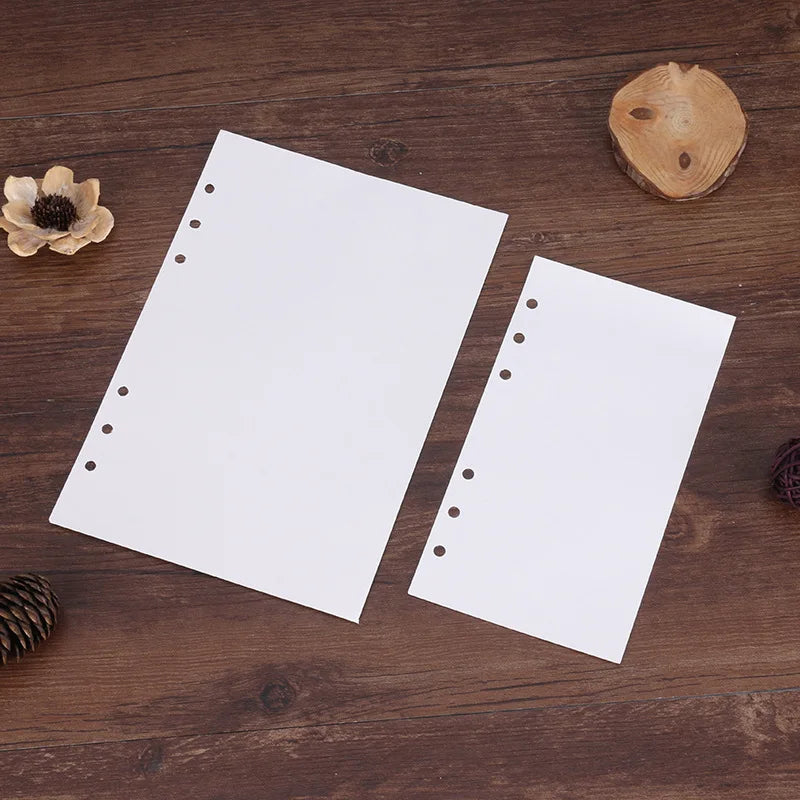 Wholesale A6 A5 Notebook 80 Sheets Inner Page 6 Rings Loose Leaf Paper Filler Paper Budget Planner Replace Insert Paper