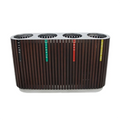 Outdoor WPC Wood 4 in 1 Garbage Receptacle Separate Trash Can Outside Garden 4 Compartments Recycle Waste Bin Public Dustbin