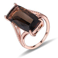 C1384 Affordable Prices Jewelry Wholesale 925 Sterling Silver Large Stone Cushion Cut 10x22mm Smoky Quartz Chinese Jewelry Ring