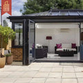 Aluminium Accordion Folding Mosquito Net Door Bedroom Living Room Patio Interior Slide Design Flexible Space-Saving Folding Door