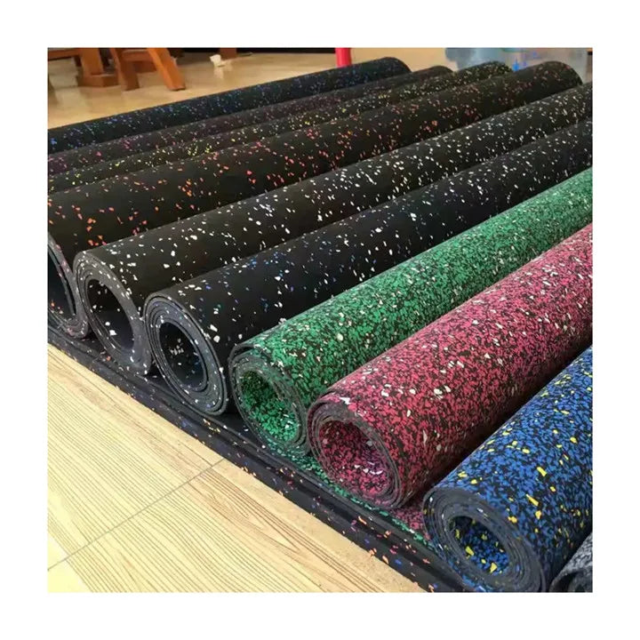 Sound Insulation Shock Absorption 3mm-12mm EPDM Gym Mats Rubber Flooring Rolls