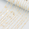 C67 DIY Necklace Tassel Chain 1M/lot Simple Style 18K Gold Plated Trendy Copper Zircons Jewelry Making Accessories