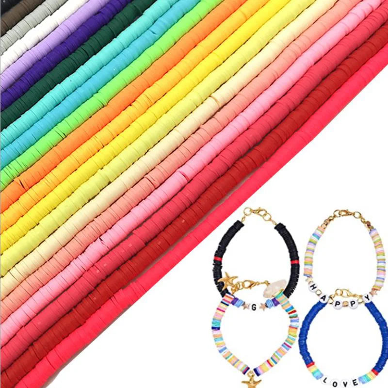 6mm Heishi Beads Flat Round Polymer Clay Beads DIY Jewelry Making