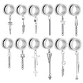 Hot Sales Dangle Ear Gauges for Men Screw Body Piercing Plugs and Tunnels Ear Stretcher Expander Kit 6-20mm Wholesales Factory s