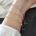 S925 Silver Chain Wear Bead Pin Needle 18K Box Chain DIY Adjustable Anklets Bracelet Chain Jewelry Accessories