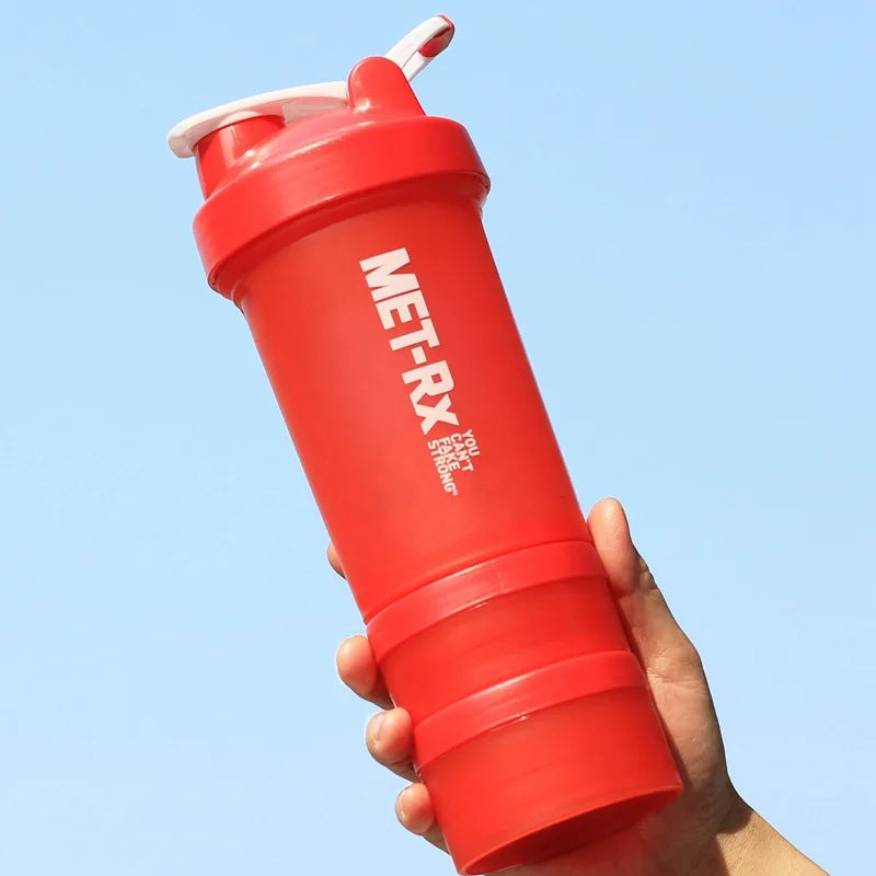 FX Factory 500ml Plastic Gym Sport Water Bottle Direct Drinking Protein Shaker for Mixing Supplements for Gym Use