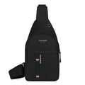 Custom Logo Earphone Hole Waterproof Sport Shoulder Sling Crossbody Men Chest Pack Promotional Bag Men messenger Bag
