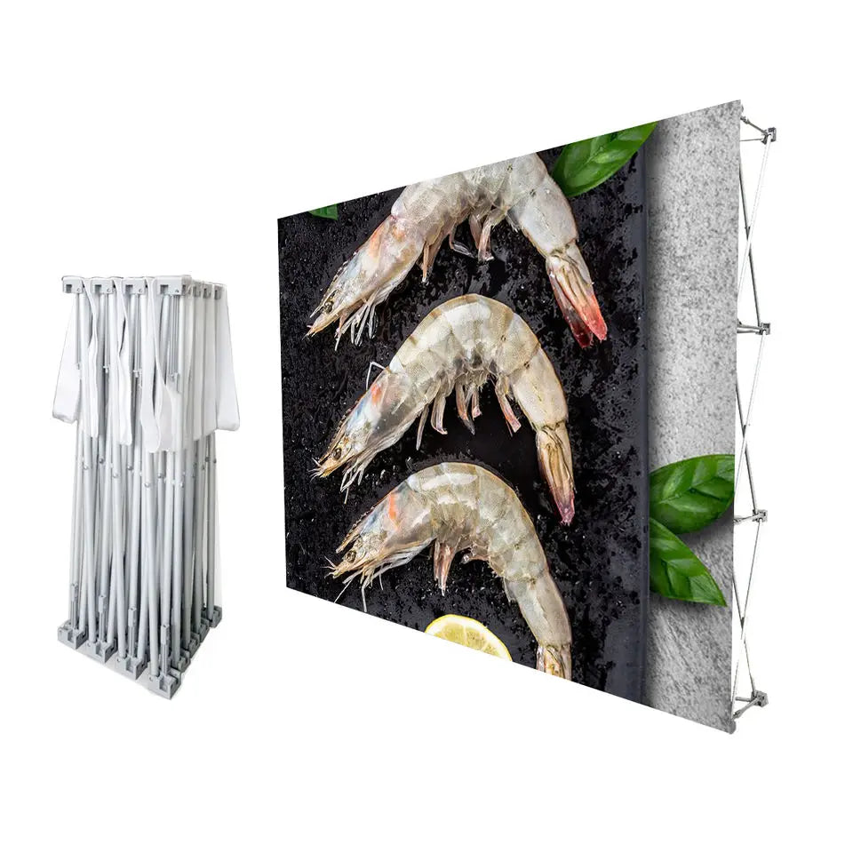 Hot Sale Custom Aluminum Fabric Backdrop Pop Display Stand with Wall Banner Display Rack Pop-up Displays for Trade Shows