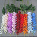O-X826 Wholesale Large Tall Hyacinth Flower White Red Silk Delphinium Flower Stem 2 Fork Silk Delphinium Artificial Flower Stem