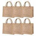 Recycled Bolsa Plain Hessian Shopper Bag Custom Printed Large Natural Eco Friendly Burlap Jute Shopping Tote Beach Bag With Logo