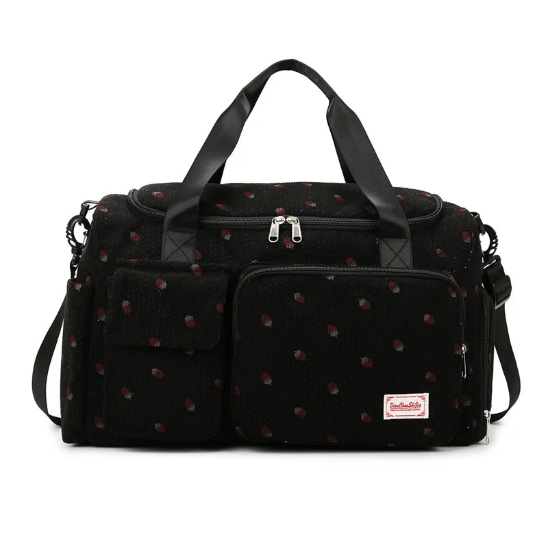 Travel Bag Women's Portable Portable Portable Storage Bag Sports Fitness Large Capacity Duffel Bag