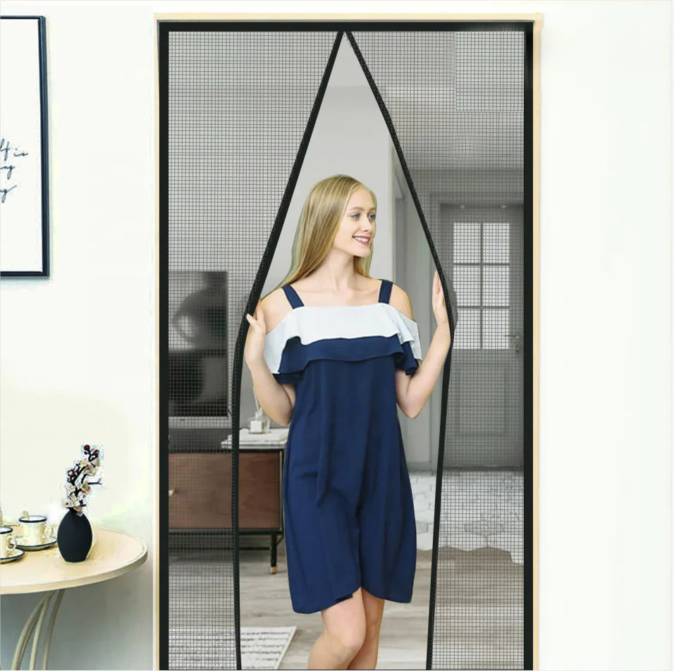 Bulk Order Customizable Modern Magnetic Fiberglass Net Door Curtain Anti-Insect Polyester Window Bugs Screening Garage Soft