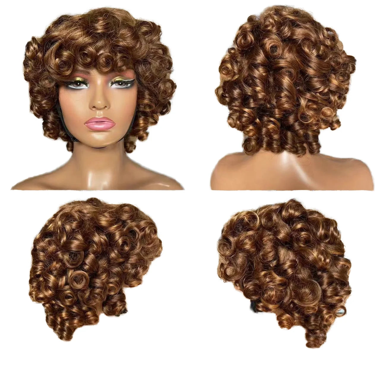 Wholesale Price 180% Colors Brazilian Human Hair Machine Made Women Short Bob Loose Wave WigRaw Virgin Human Hair