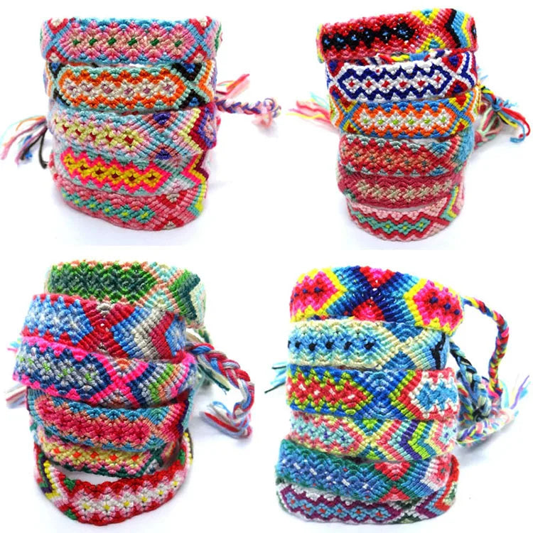 FL0819 Fashion Handmade Cotton Friendship Brazilian Bracelet Cotton Woven Friendship Bracelet
