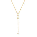 Wholesale Fashion High Quality Round Zircon Jewelry 925 Sterling Silver Y Shape Gold Plated Clavicle Necklace Jewelry for Women