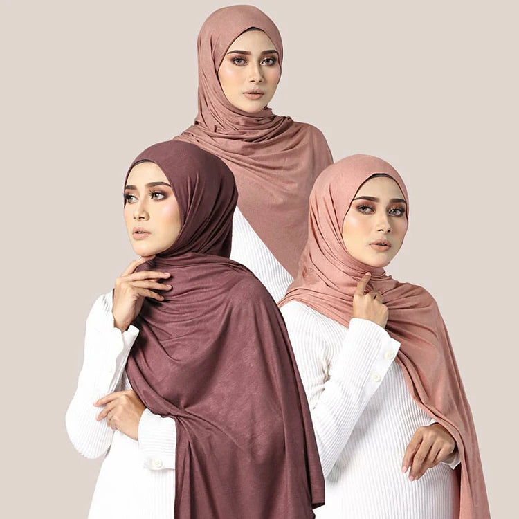 High-quality Jersey Scarf Stretchy Hijab Plain Headscarves Wholesale Women Stoles Hijab