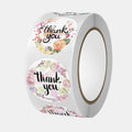 Design Logo Hot Stamping Labels 500 Pcs/roll Custom Plastic Sticker Gift Packaging Box Seals Excellent Adhesion 'Thank Sticker