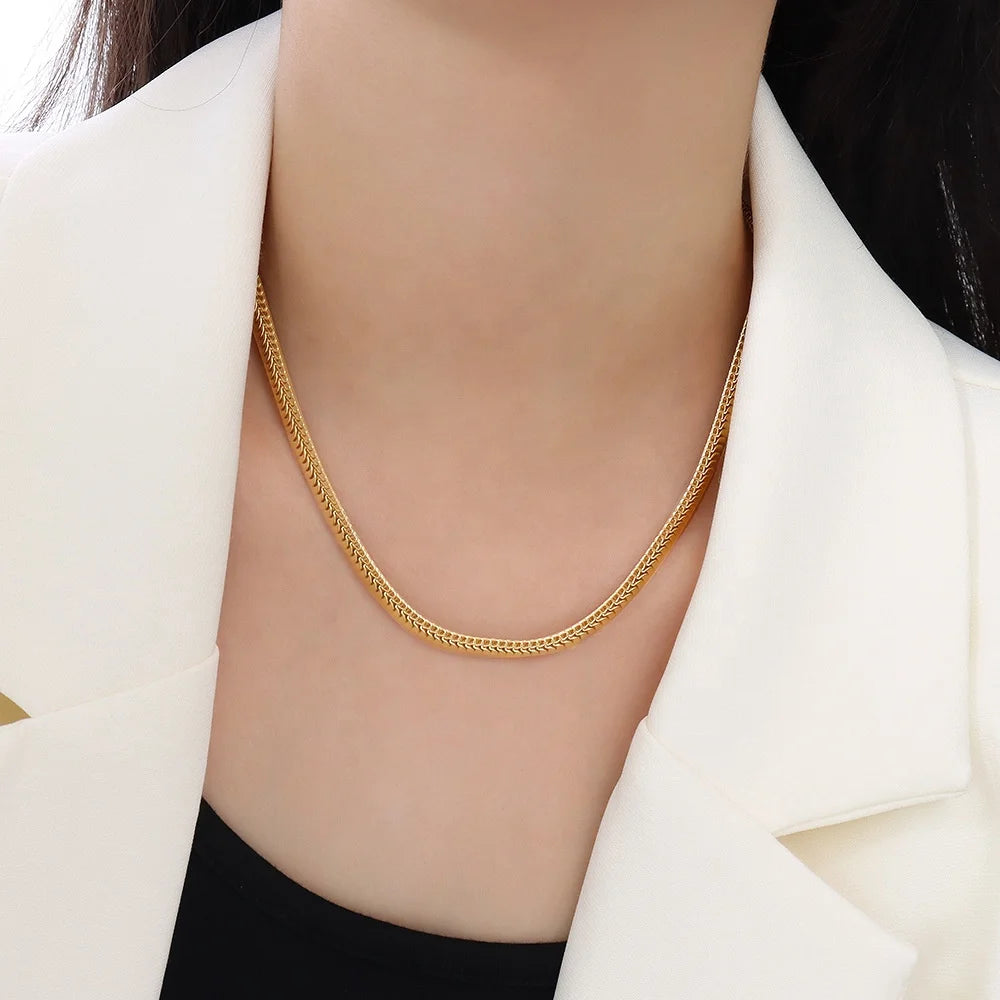 2021 New Models Stainless Steel18k Gold Plated Link Chain Necklaces