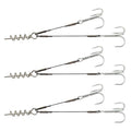 Spinpoler Corkscrew Stinger Fishing Lures & Bait Rigs Double Fishing Hook #2 #1 #1/0 #2/0 Sea Fishing Line Rig With Center Pin
