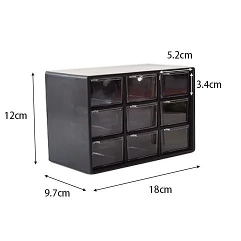 Desktop PP Plastic Pen Candy Drawer Organizer Storage Holder Squared Design 5 Colors