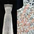 Hot Sale Fancy Saree Border With Cord Beaded Embroidery Lace Fashionable Embroidery Lace Border for Wedding Dress MegaBDM