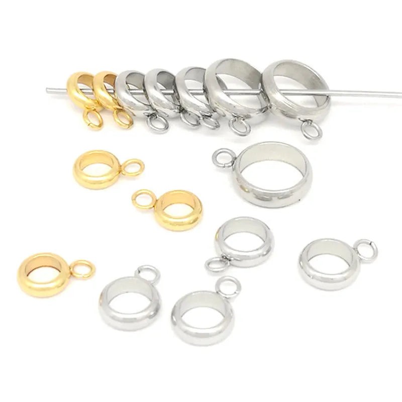 Stainless Steel DIY Connecting Ring Accessories for Beads Pearl Jewelry Findings & Components